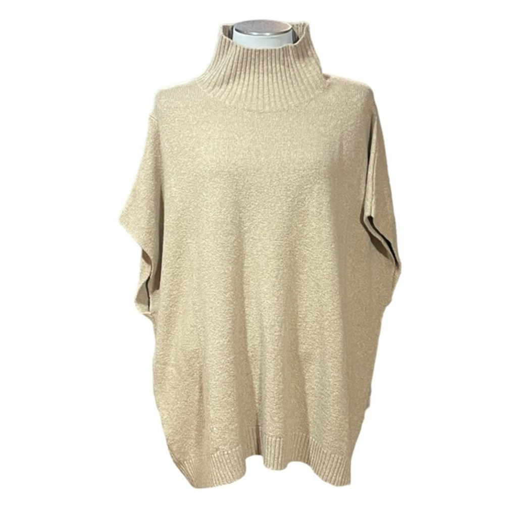 Lou & Grey ~ Sleeveless High Neck Sweater ~ Camel ~‎ Medium/Large